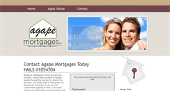 Desktop Screenshot of agapemortgages.com