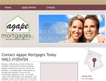 Tablet Screenshot of agapemortgages.com